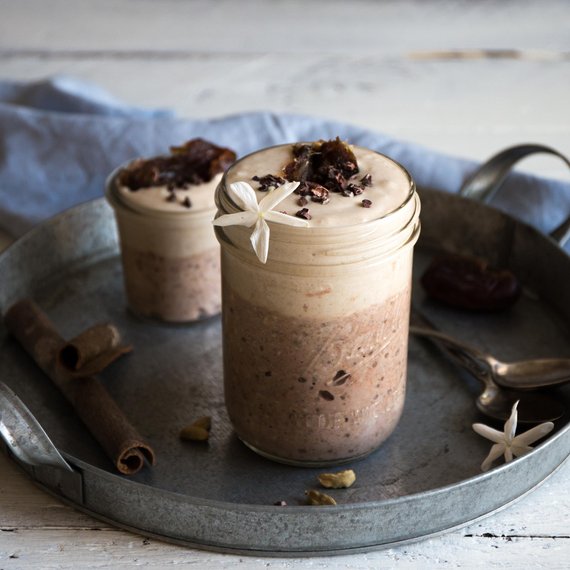 Mrkvové overnight oats s datlemi