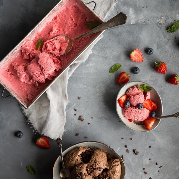 Jahodový frozen jogurt