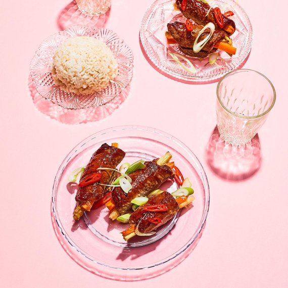 Telecí teriyaki závitky